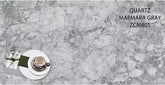 3cm Quartz Marmara Gray Countertop 126" x 63" - ZCM805